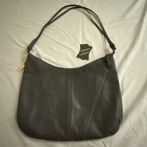 Vintage Capezio Genuine Leather Gray Shoulder Hobo Bag – Made in Korea